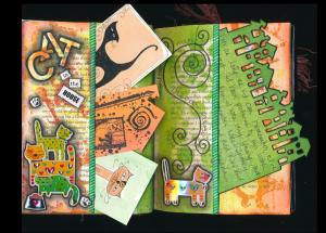 Art Journal cat in the house